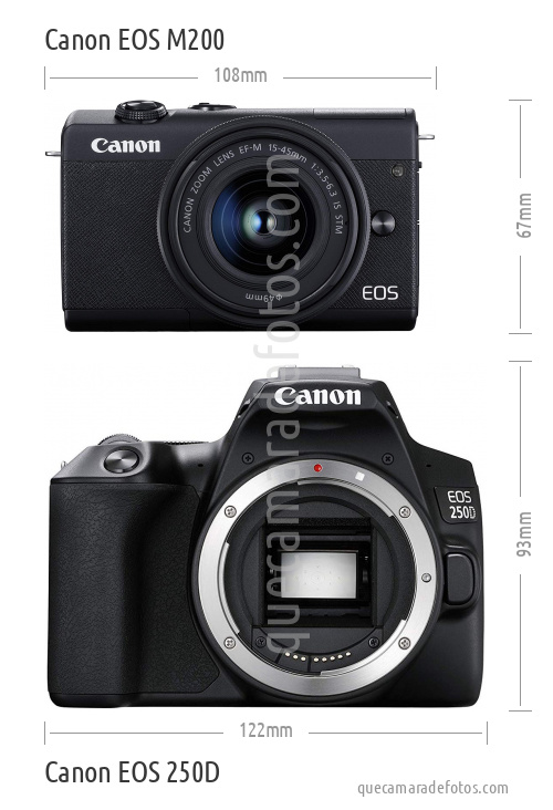 Canon EOS M200 vs Canon EOS 250D