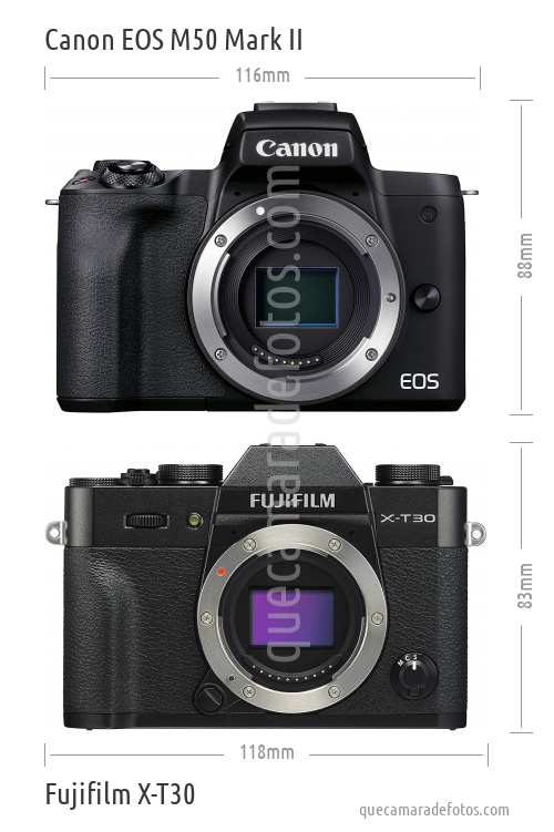 Canon EOS M50 Mark II vs Fujifilm X-T30