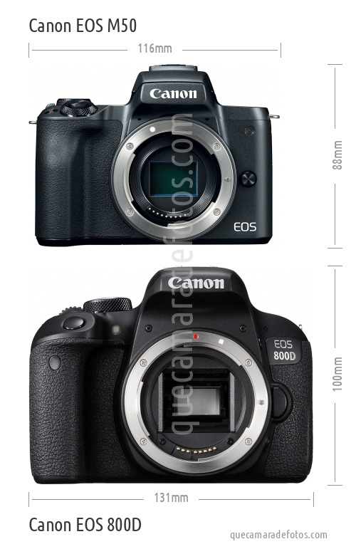 Canon EOS M50 vs Canon EOS 800D