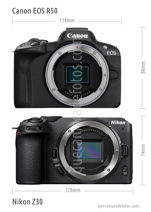 Canon EOS R50 vs Nikon Z30