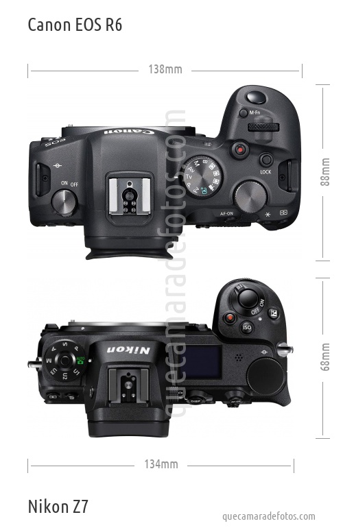 Canon EOS R6 vs Nikon Z7