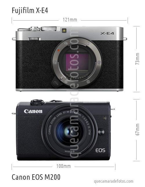 Fujifilm X-E4 vs Canon EOS M200