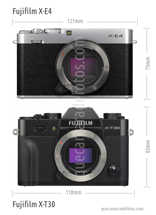 Fujifilm X-E4 vs Fujifilm X-T30