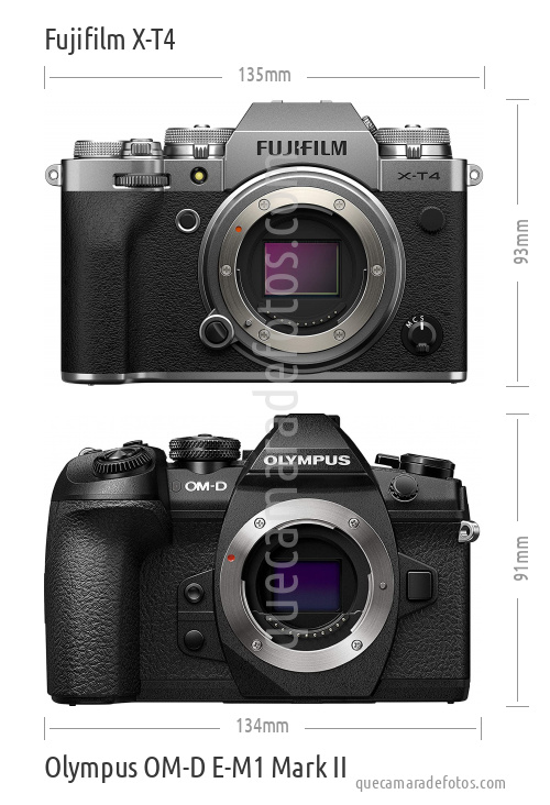 Fujifilm X-T4 vs Olympus OM-D E-M1 Mark II