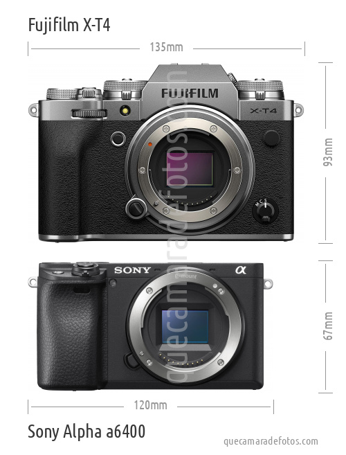 Fujifilm X-T4 vs Sony Alpha a6400