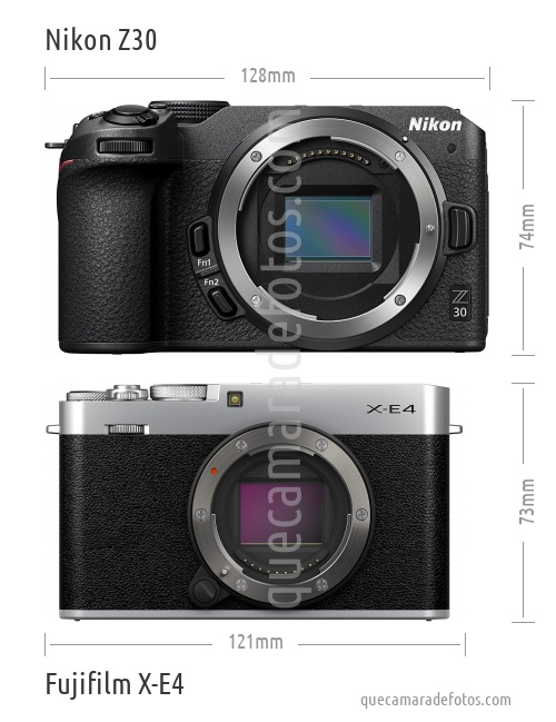 Nikon Z30 vs Fujifilm X-E4