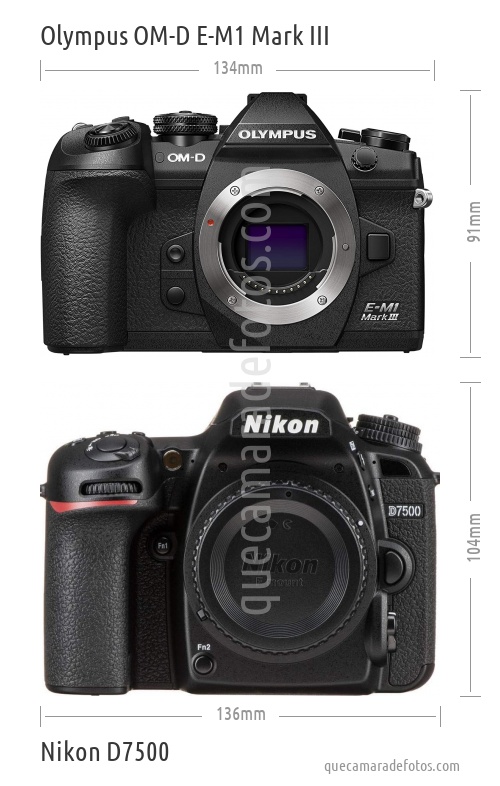 Olympus OM-D E-M1 Mark III vs Nikon D7500