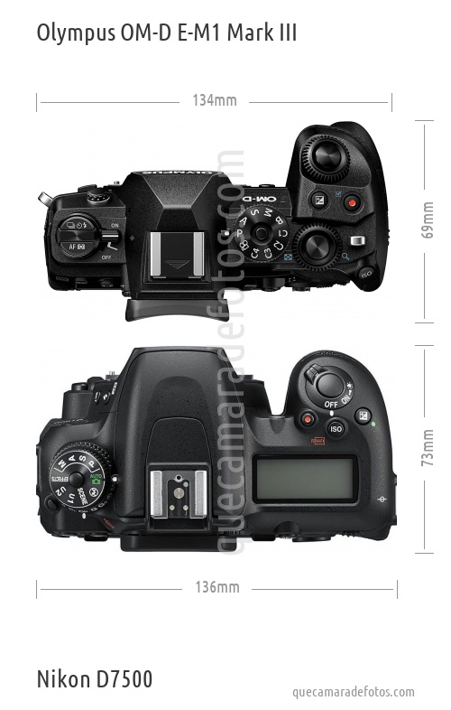 Olympus OM-D E-M1 Mark III vs Nikon D7500