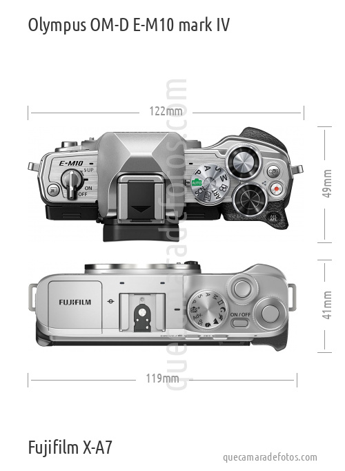 Olympus OM-D E-M10 mark IV vs Fujifilm X-A7