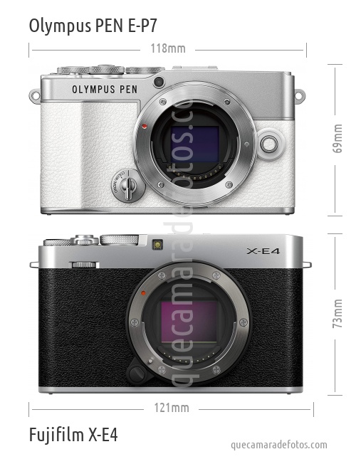 Olympus PEN E-P7 vs Fujifilm X-E4