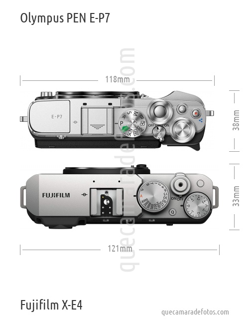 Olympus PEN E-P7 vs Fujifilm X-E4