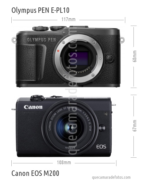 Olympus PEN E-PL10 vs Canon EOS M200