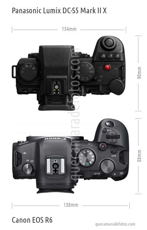 Panasonic Lumix DC-S5 Mark II X vs Canon EOS R6