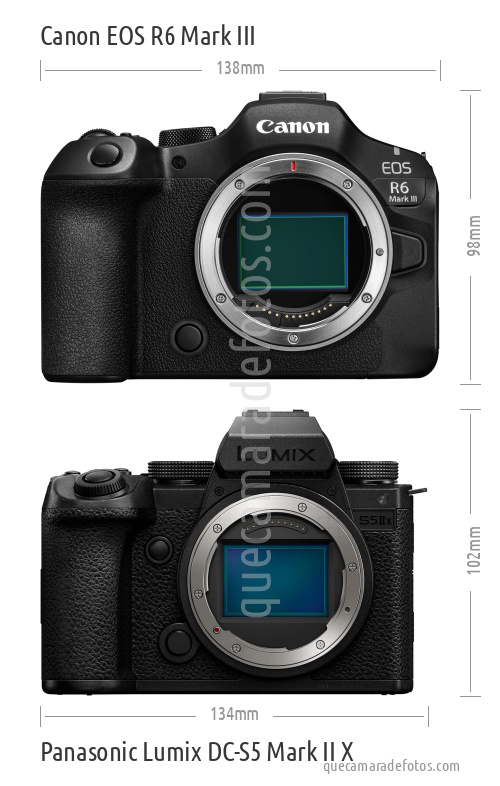 Canon EOS R6 Mark III vs Panasonic Lumix DC-S5 Mark II X