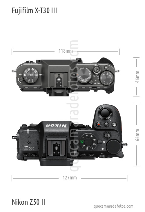 Fujifilm X-T30 III vs Nikon Z50 II