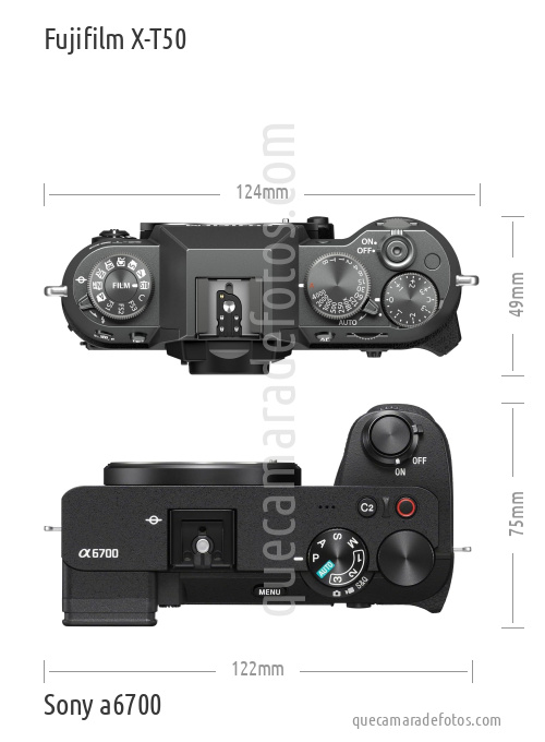 Fujifilm X-T50 vs Sony a6700