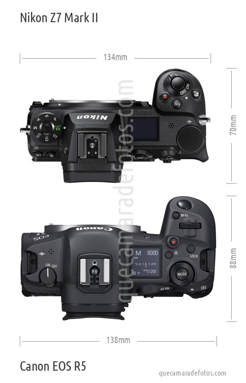 Nikon Z7 Mark II vs Canon EOS R5