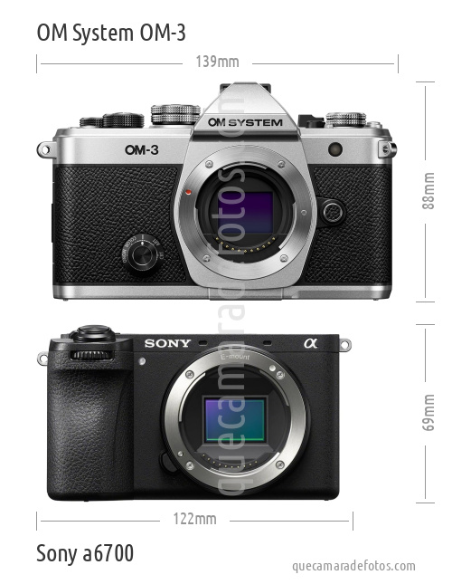 OM System OM-3 vs Sony a6700